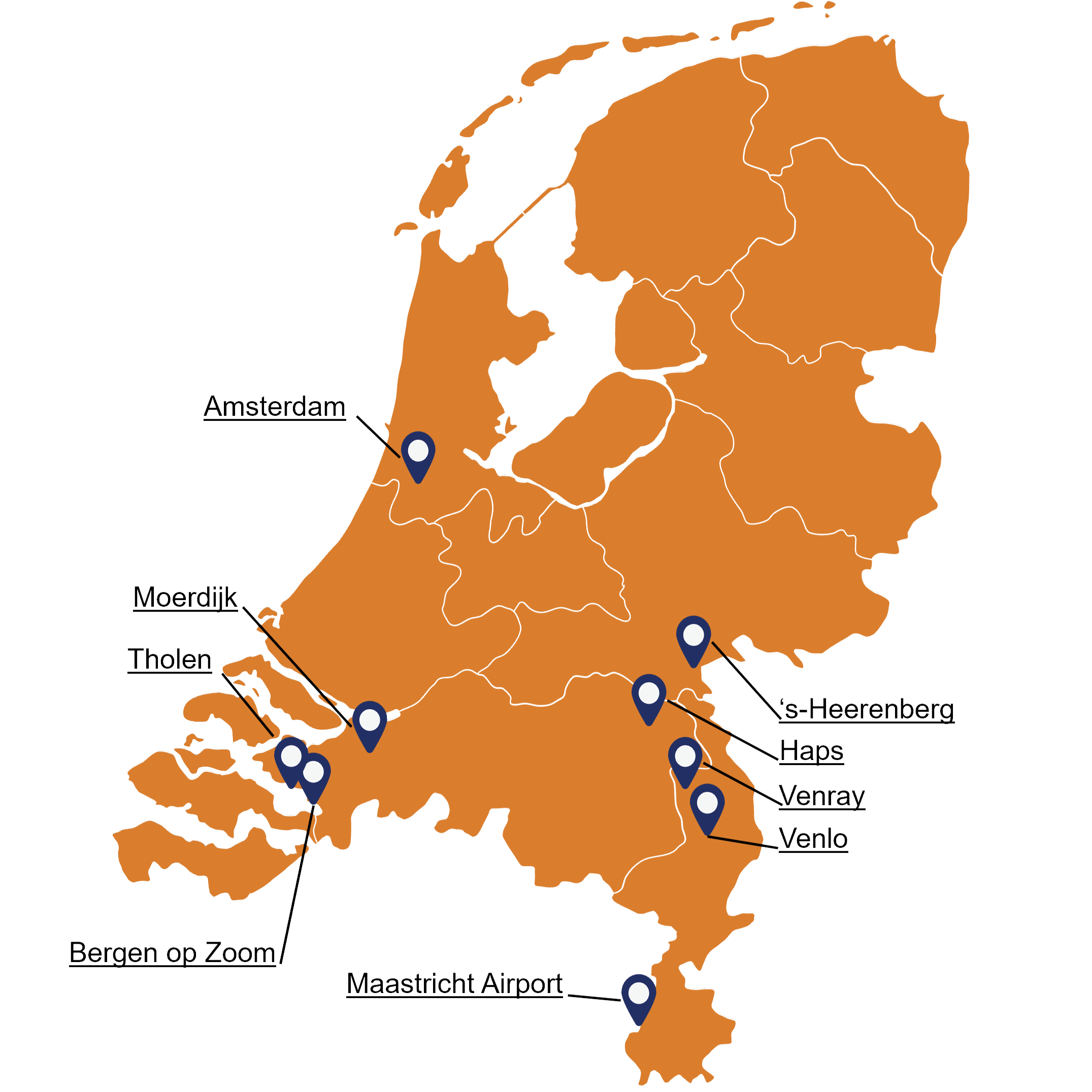 dsv transport en logistiek kaart nederland warehouses dsv
